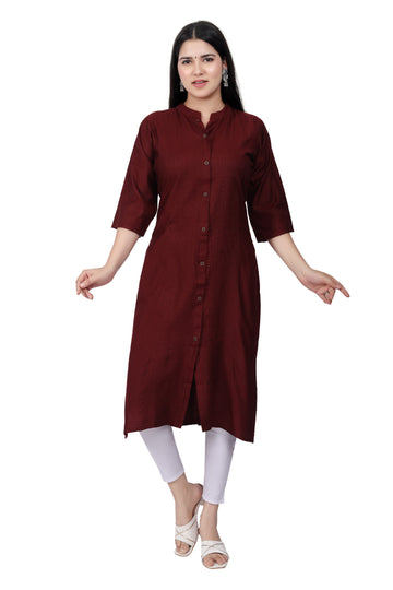 Exquisite Jaal Embroidered Silk Kurti - Elegance Redefined