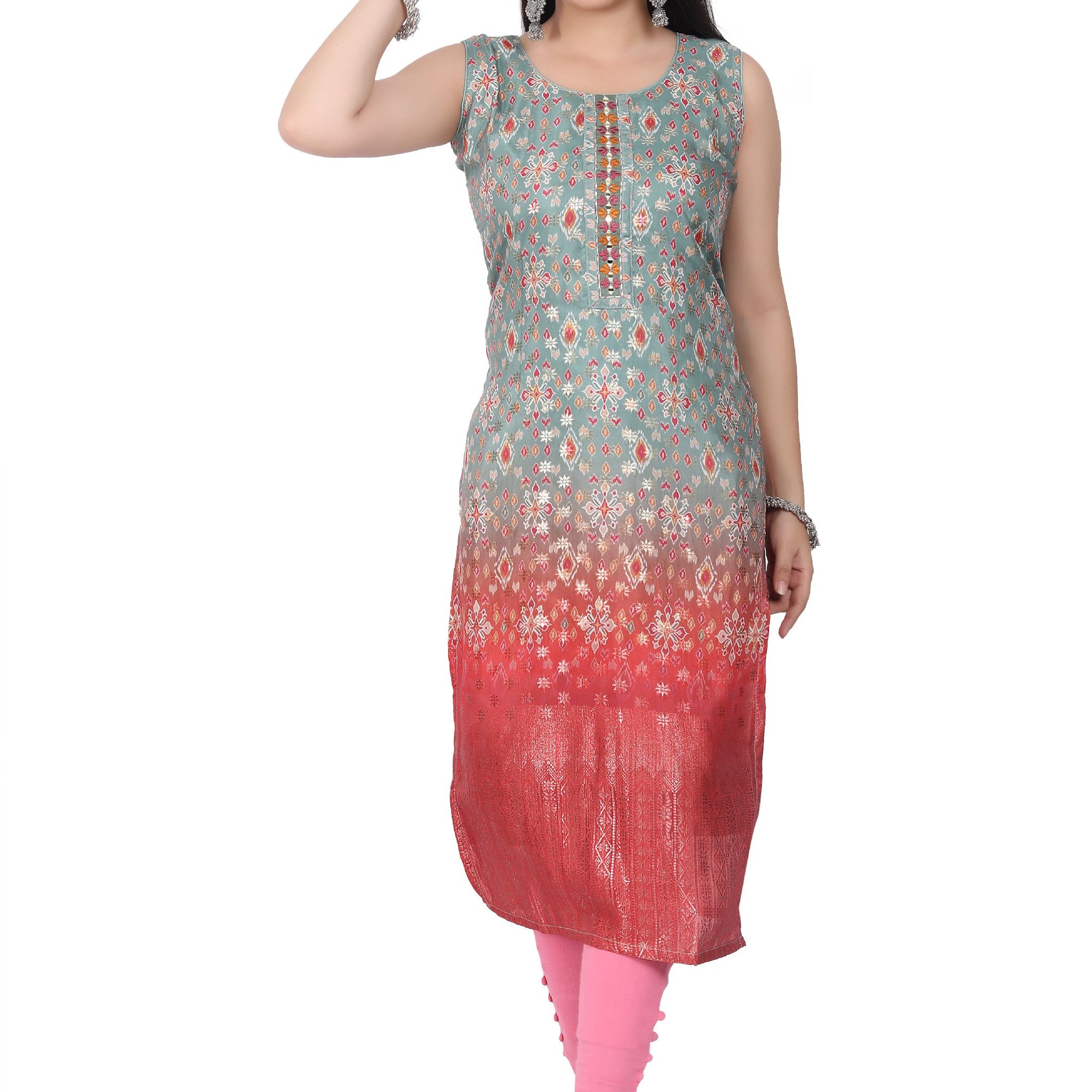 Digital Printed Twin Color Fiesta Kurti